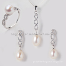 Bijoux en perles d&#39;eau douce pour ensemble de bijoux de mariage